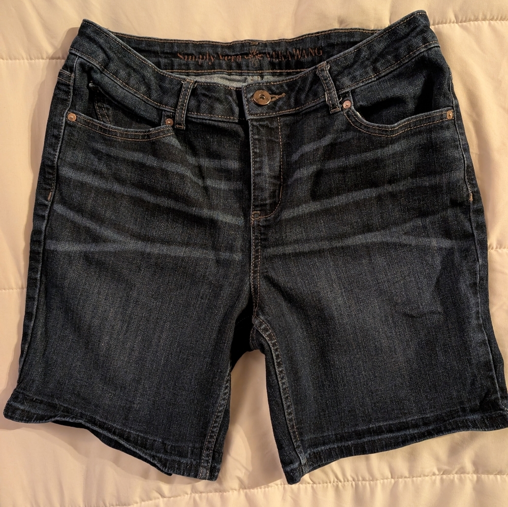 Simply Vera Vera Wang Dark Blue Denim Shorts